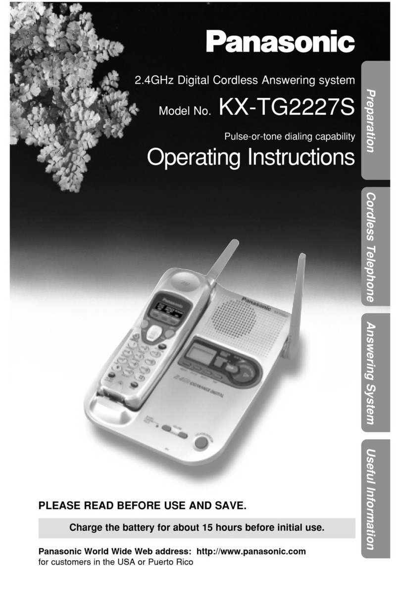 Panasonic KX-TG2227S operating instructions