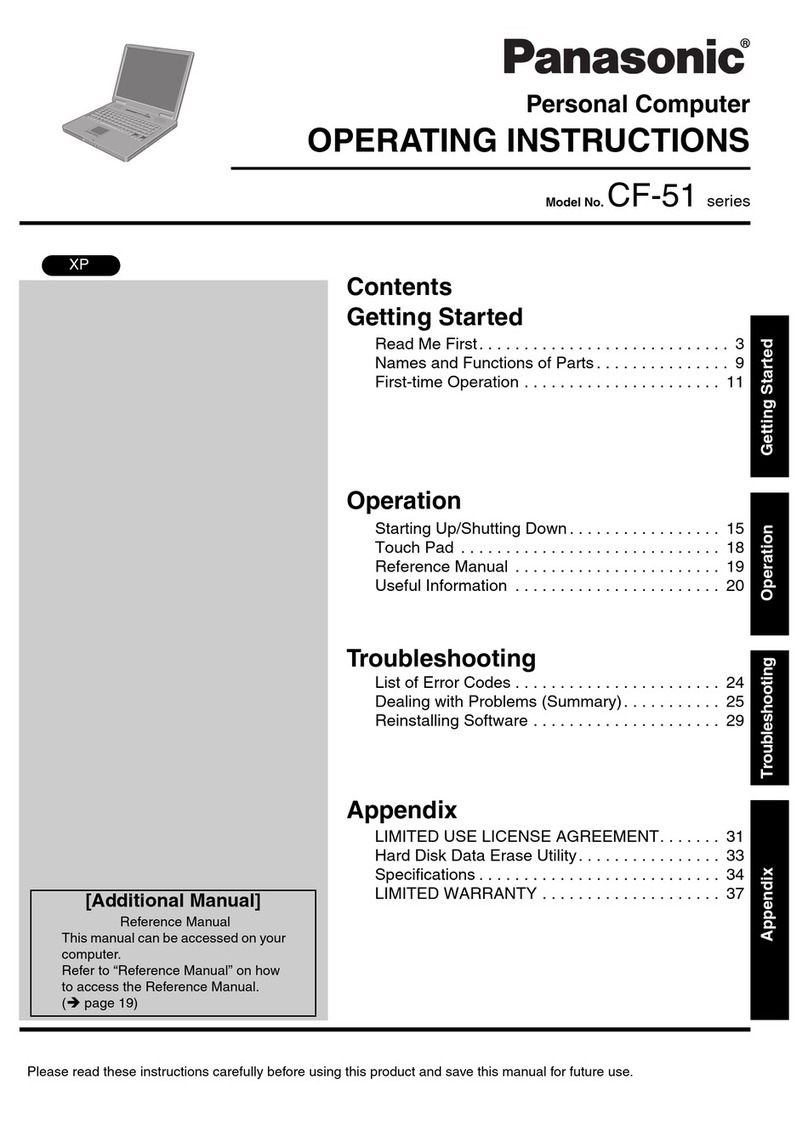 Panasonic Toughbook CF-51GAMBAKM User manual