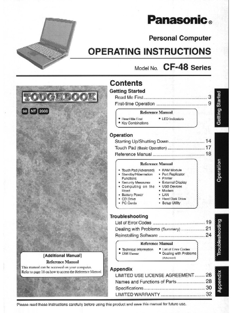 Panasonic Toughbook CF-48U4JHUPM User manual