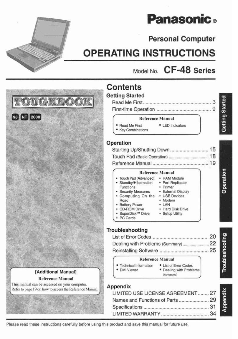 Panasonic Toughbook CF-48P4FAUEM User manual