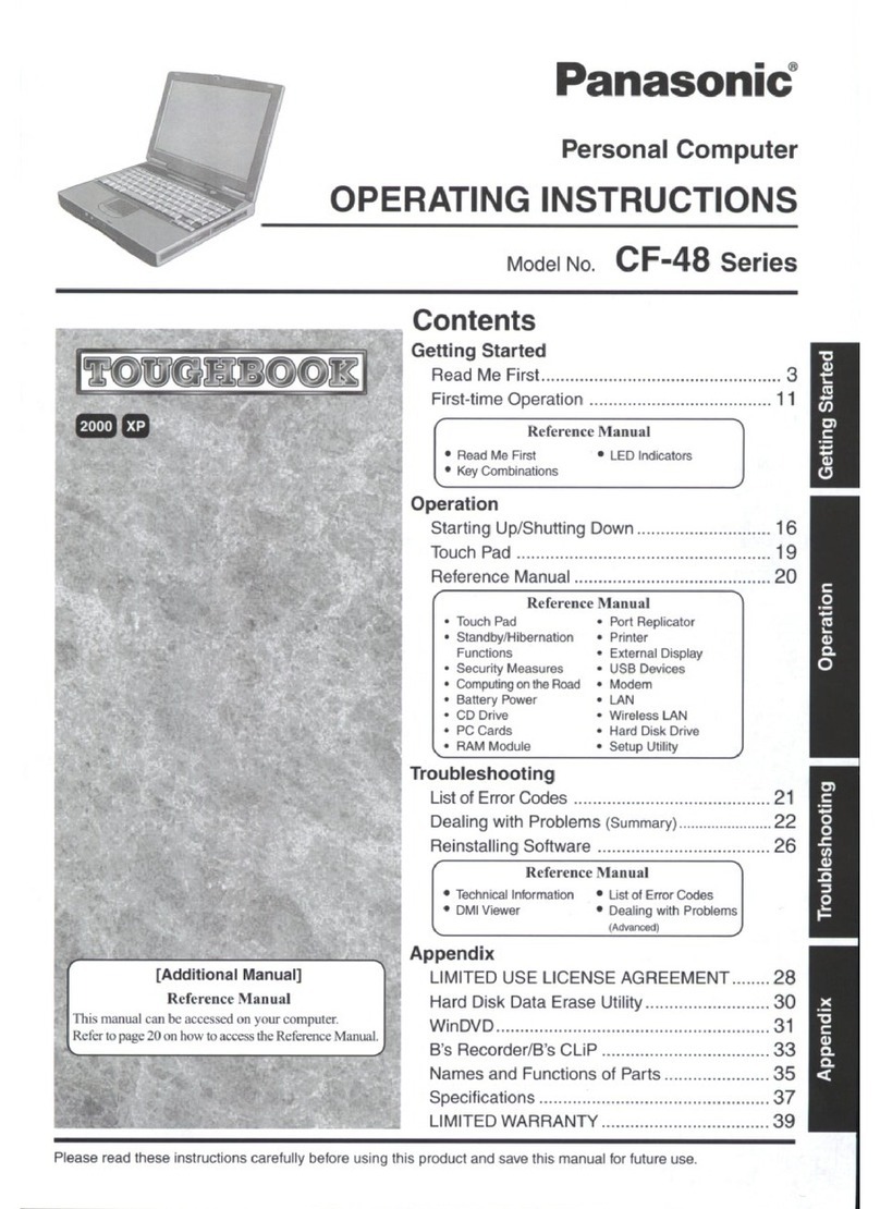 Panasonic Toughbook CF-48G4KFUDM User manual
