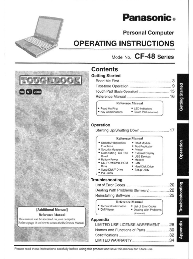 Panasonic Toughbook CF-48N4FKUEM user guide Panasonic Toughbook CF-48N4FKUEM user guide