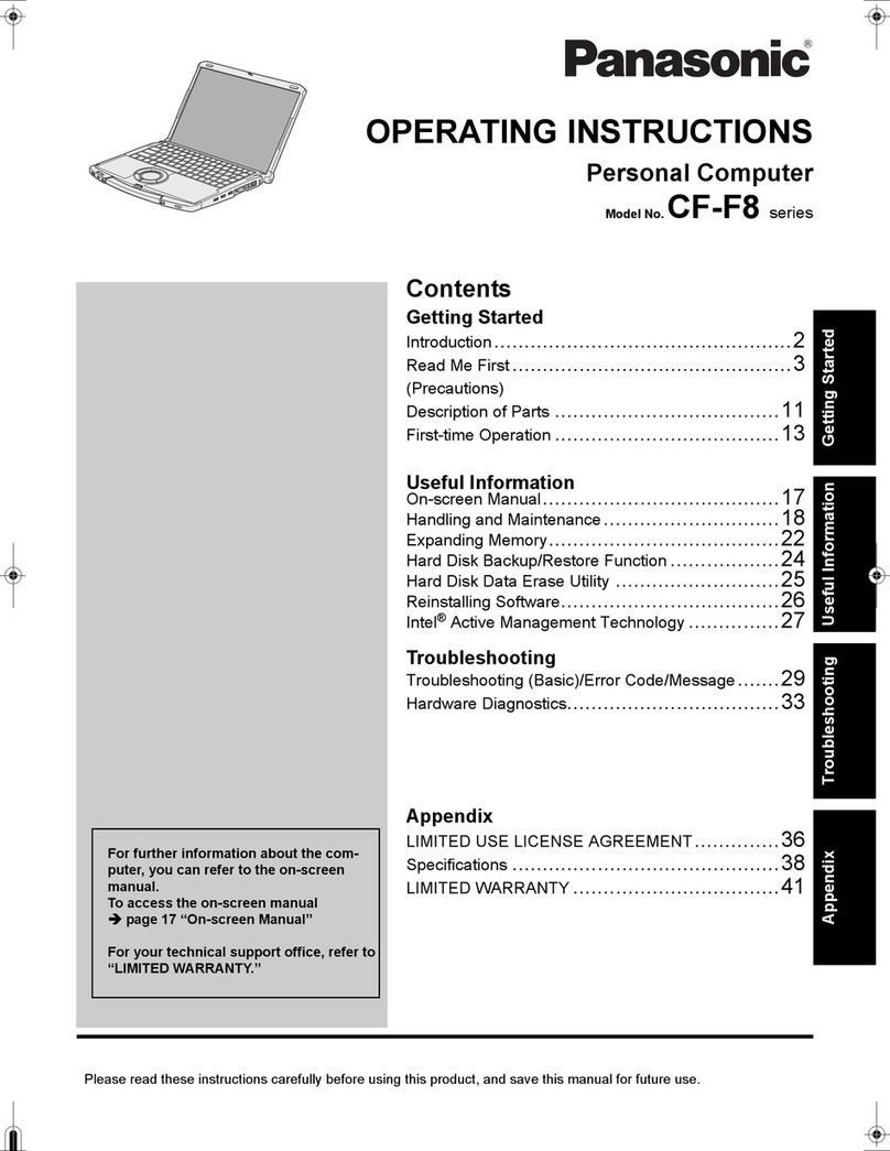 Panasonic Toughbook CF-F8EWAZZJM User manual Panasonic Toughbook CF-F8EWAZZJM User manual