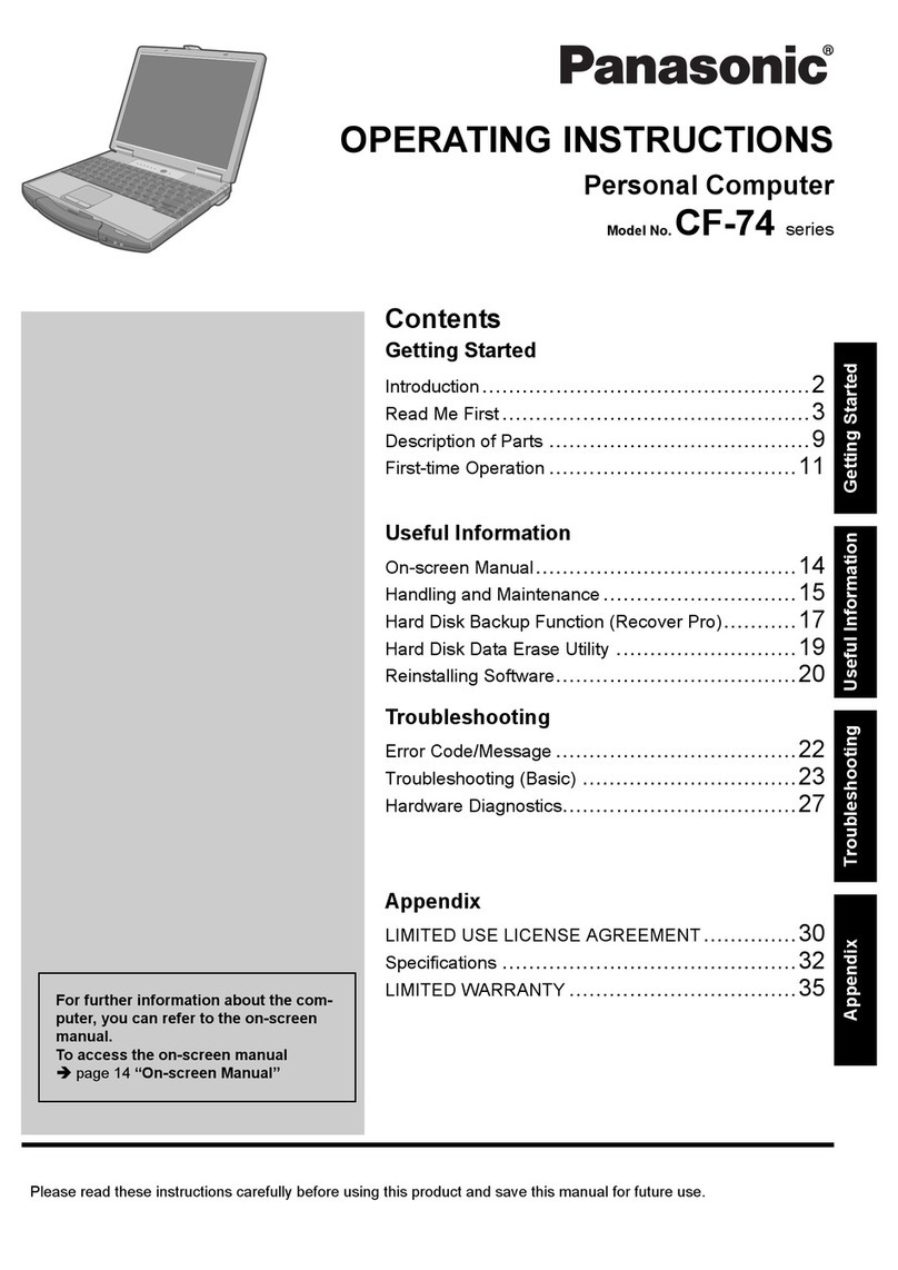 Panasonic Toughbook CF-74JDMBD2M operating instructions