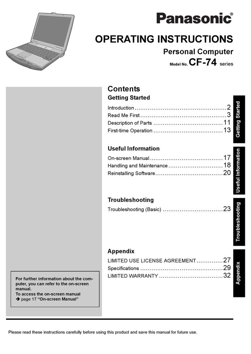 Panasonic Toughbook CF-74CCB02BM operating instructions