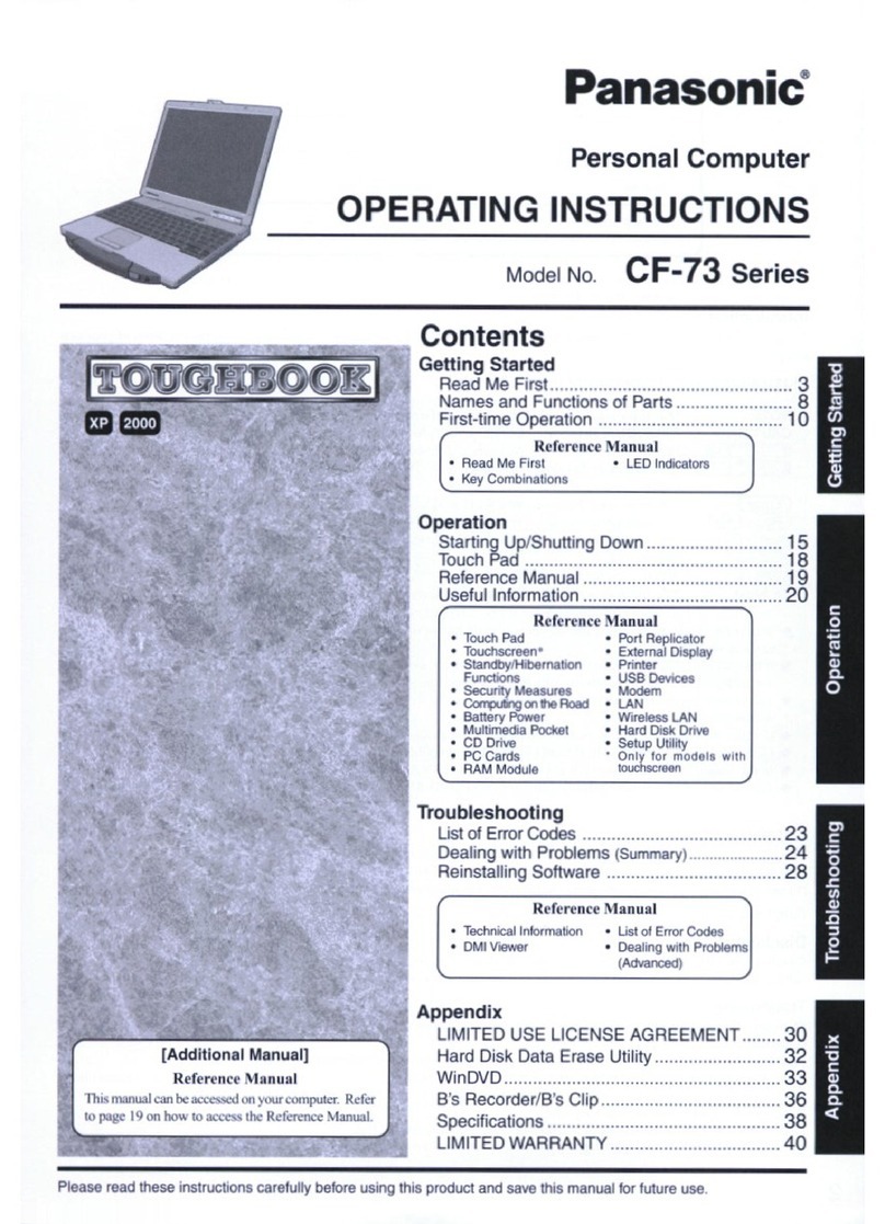 Panasonic Toughbook CF-73JCLTXDM User manual Panasonic Toughbook CF-73JCLTXDM User manual