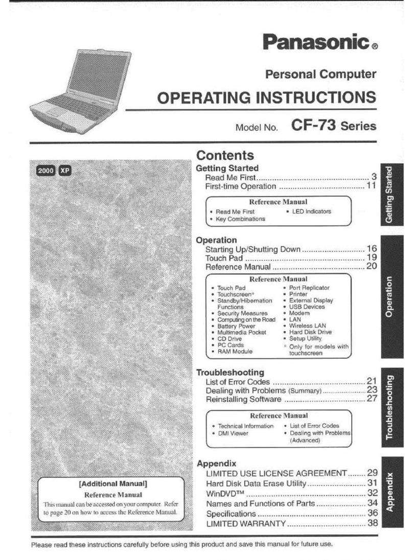 Panasonic Toughbook CF-73E3KVXDM user guide
