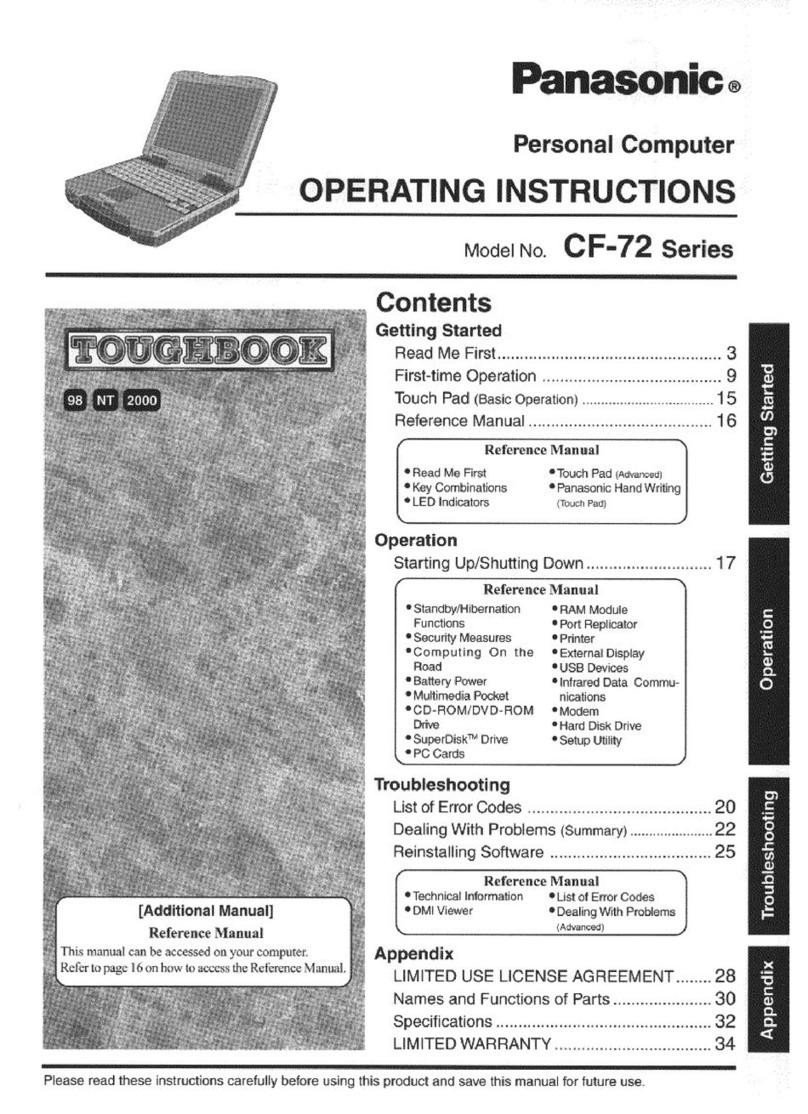 Panasonic Toughbook CF-72N3FCZEM User manual