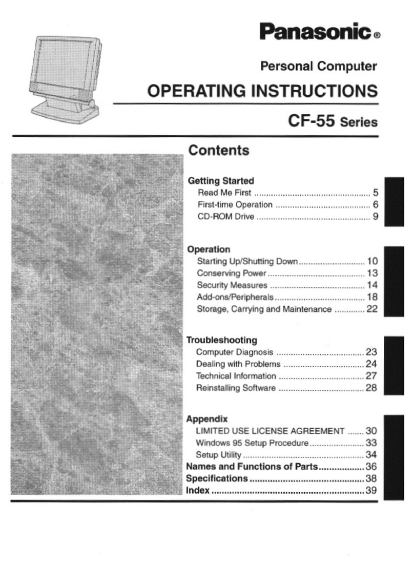 Panasonic CF55M5M8AM - PERSONAL COMPUTER User manual Panasonic CF55M5M8AM - PERSONAL COMPUTER User manual