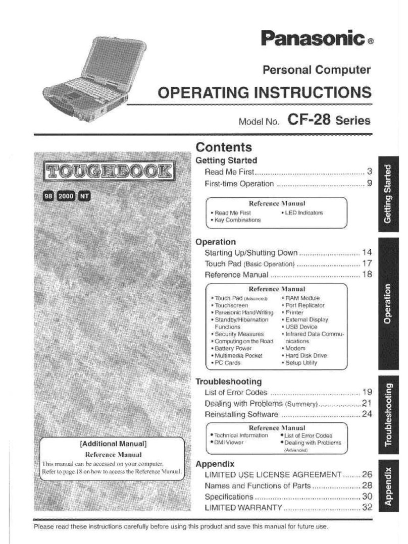 Panasonic Toughbook CF-28PCJAZPM User manual Panasonic Toughbook CF-28PCJAZPM User manual