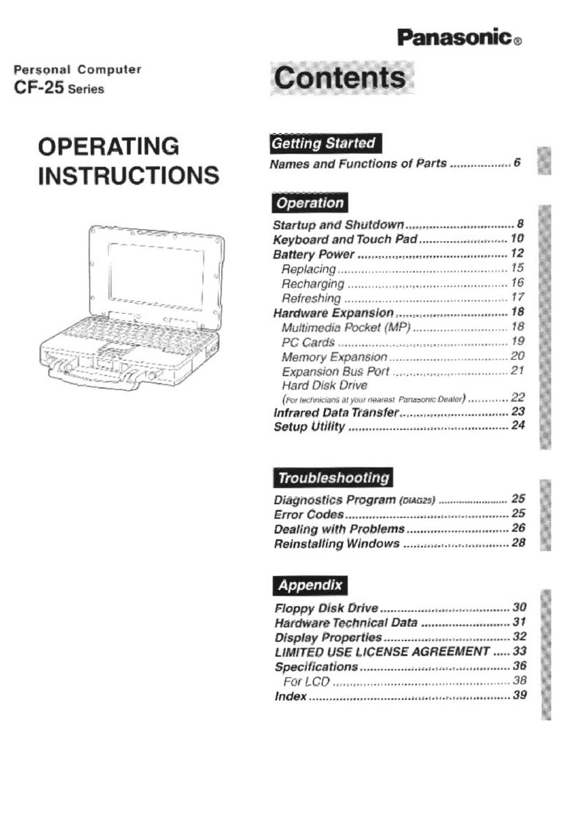 Panasonic Toughbook CF-25FJF4DAM User manual Panasonic Toughbook CF-25FJF4DAM User manual
