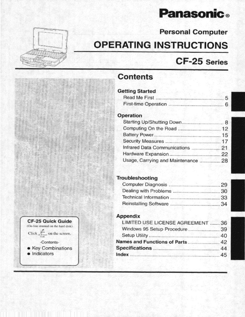 Panasonic Toughbook CF-25LJF8EAM User manual Panasonic Toughbook CF-25LJF8EAM User manual