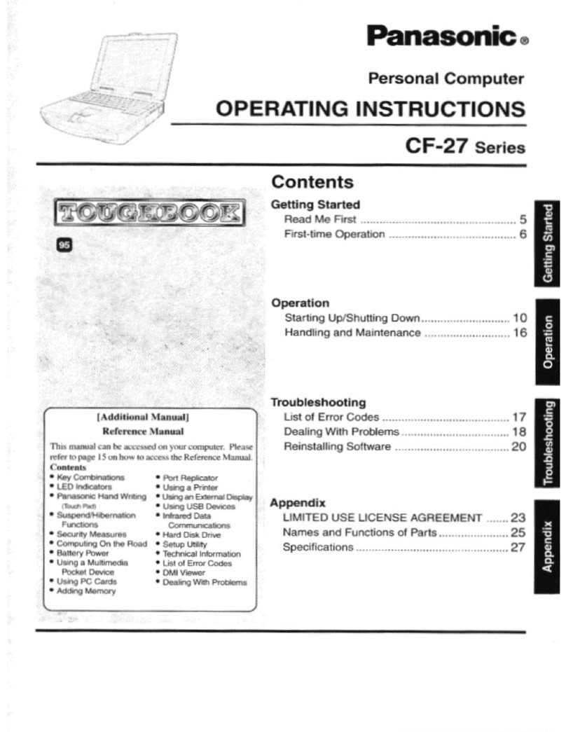 Panasonic Toughbook CF-27EB6GCAM user guide