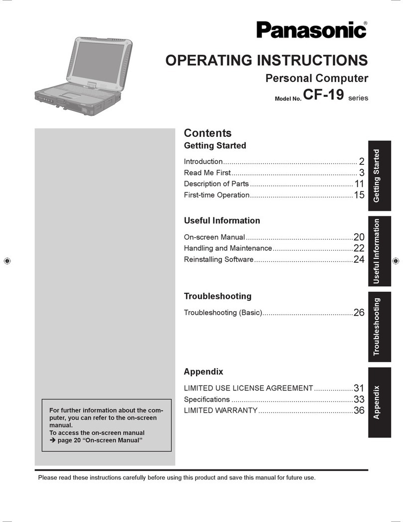 Panasonic Toughbook CF-19DDGZXVM User manual