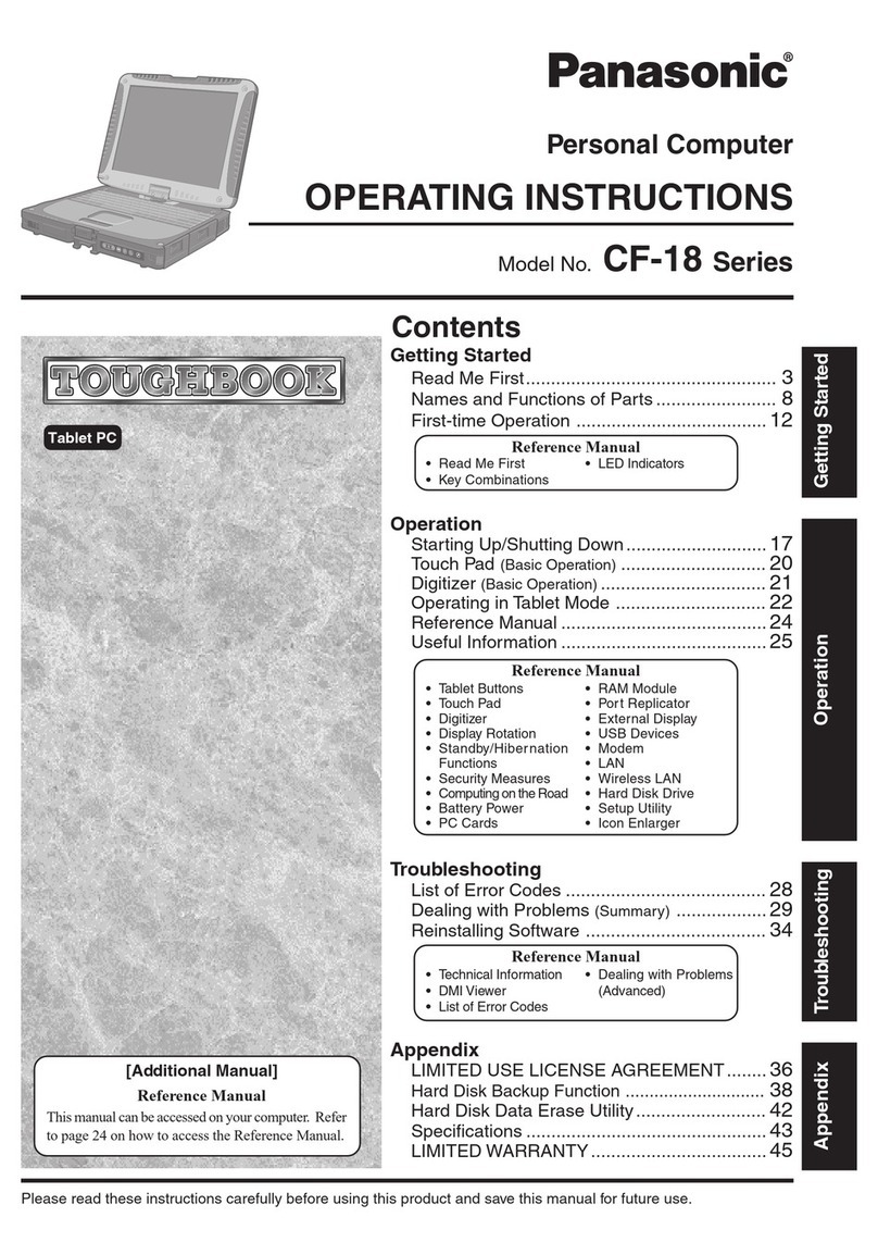 Panasonic Toughbook CF-18DDAZXMM operating instructions