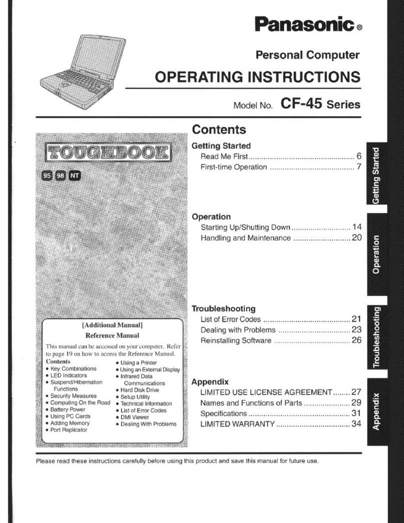 Panasonic Toughbook CF-45KJ6GJEM user guide