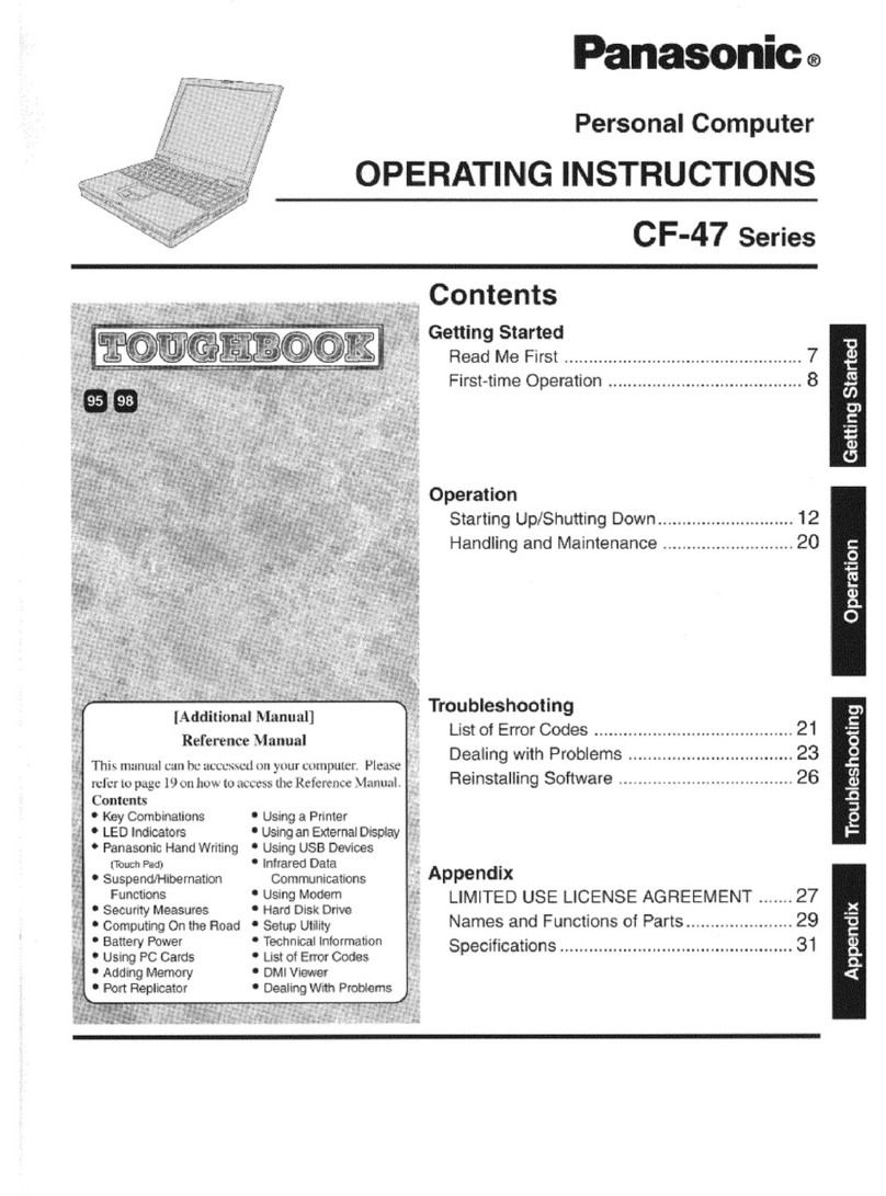 Panasonic Toughbook CF-47EY6GAAM User manual Panasonic Toughbook CF-47EY6GAAM User manual