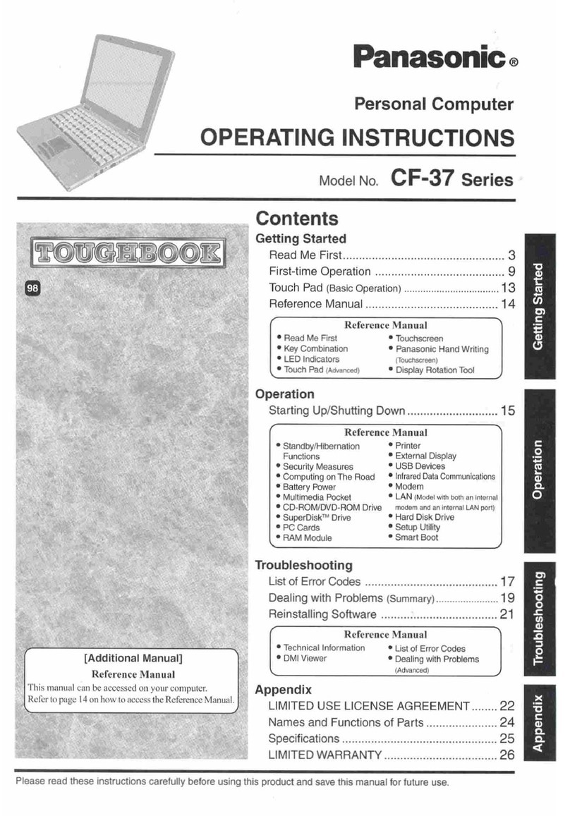 Panasonic Toughbook CF-37MBA2CEM User manual