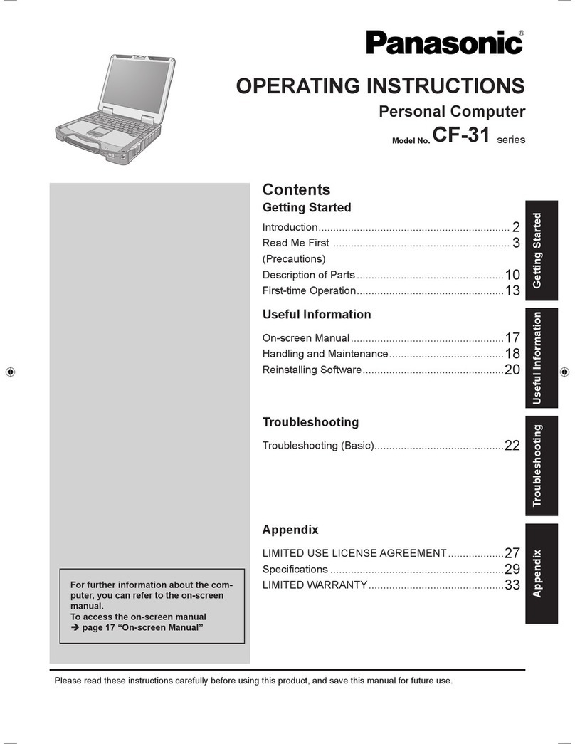Panasonic Toughbook CF-31AAA7L1M User manual
