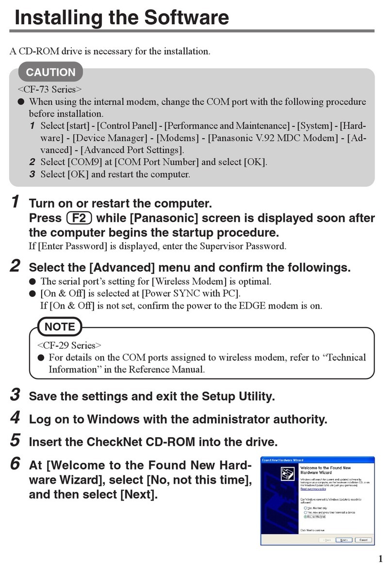 Panasonic Toughbook CF-29LCQGCBM Quick start guide