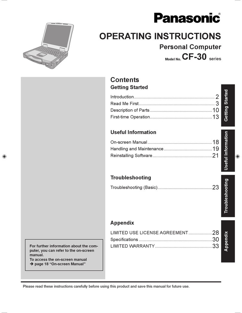 Panasonic Toughbook CF-30C3DAZBM User manual Panasonic Toughbook CF-30C3DAZBM User manual