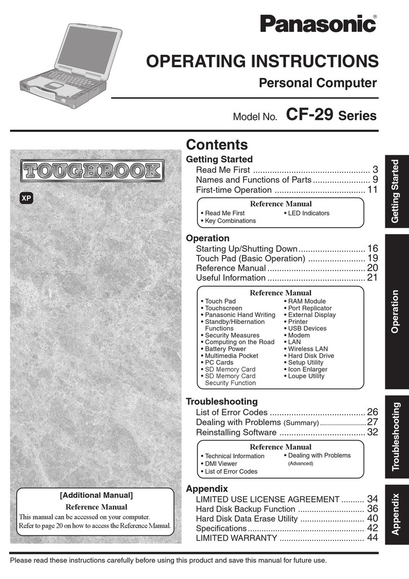 Panasonic Toughbook CF-29N3LG6BM operating instructions