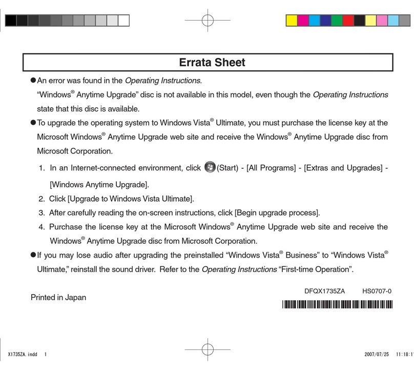 Panasonic Toughbook CF-Y5LWEZZBM Manual