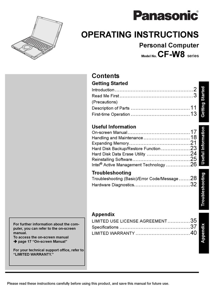 Panasonic Toughbook CF-W8EWAZZJM User manual Panasonic Toughbook CF-W8EWAZZJM User manual