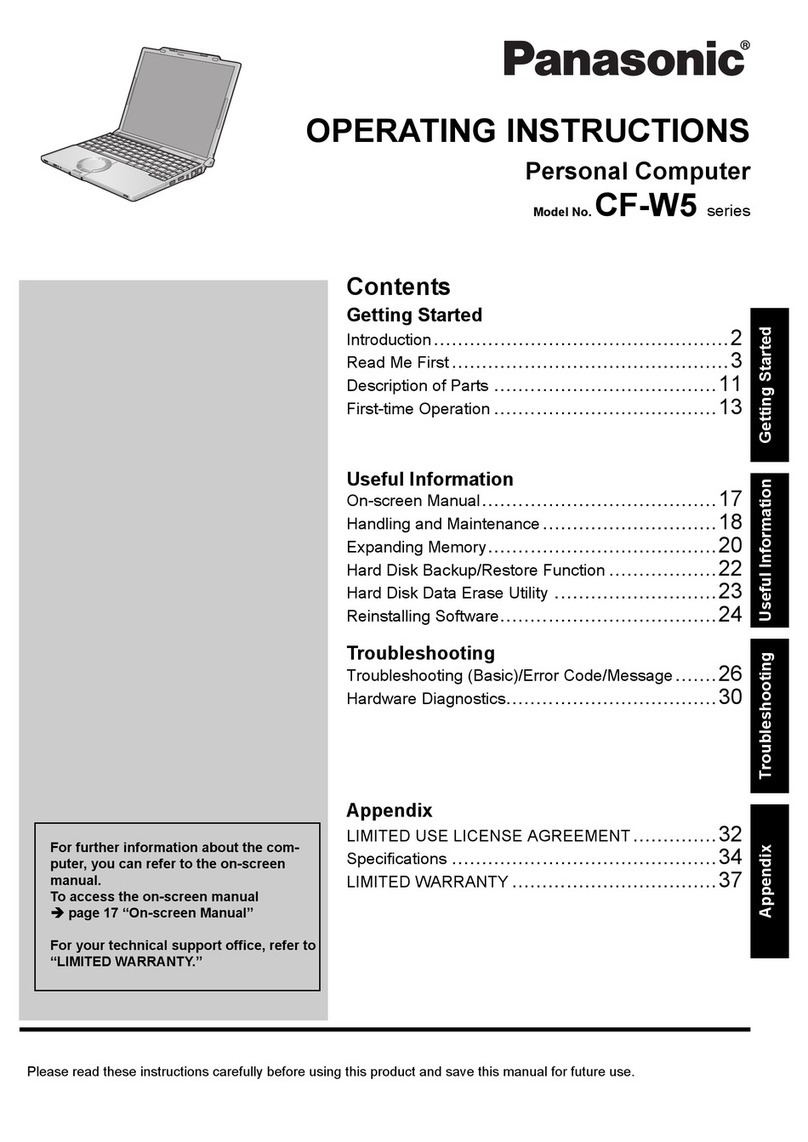 Panasonic Toughbook CF-W5MWEZAJM User manual