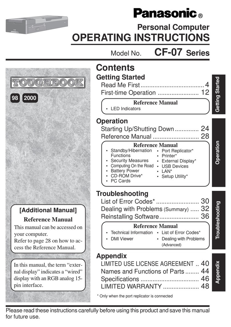 Panasonic Toughbook CF-07LZAZYDM User manual