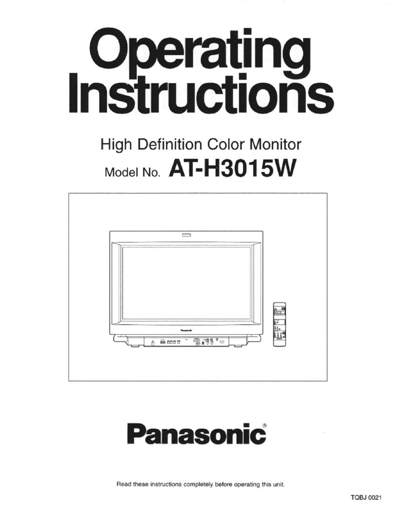 Panasonic ATH3015W - HDTV MONITOR operating instructions