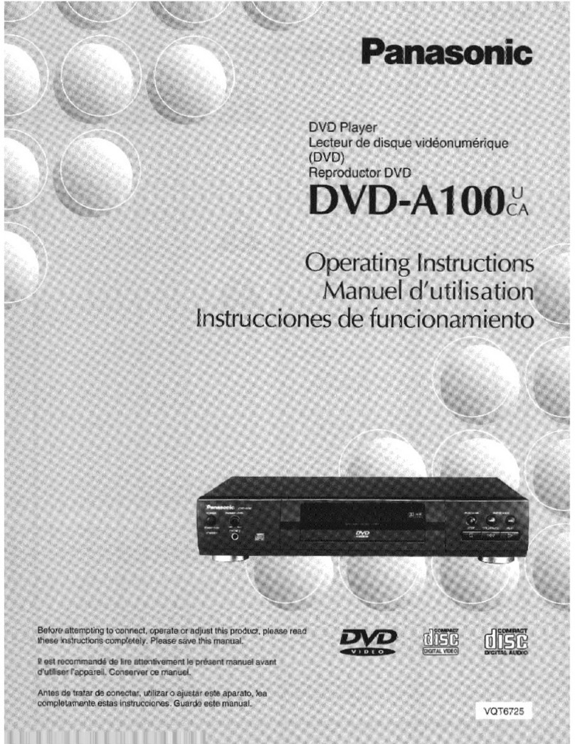 Panasonic DVDA100 - DVD User manual Panasonic DVDA100 - DVD User manual
