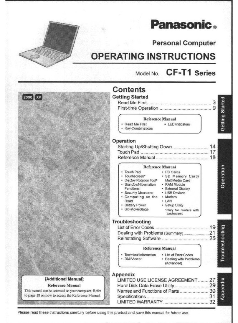 Panasonic Toughbook CF-T1R64ZZKM user guide