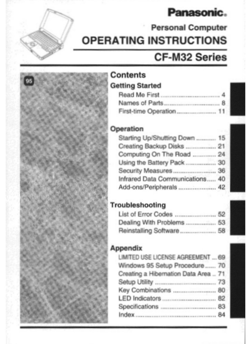 Panasonic Toughbook CF-M32W5M User manual