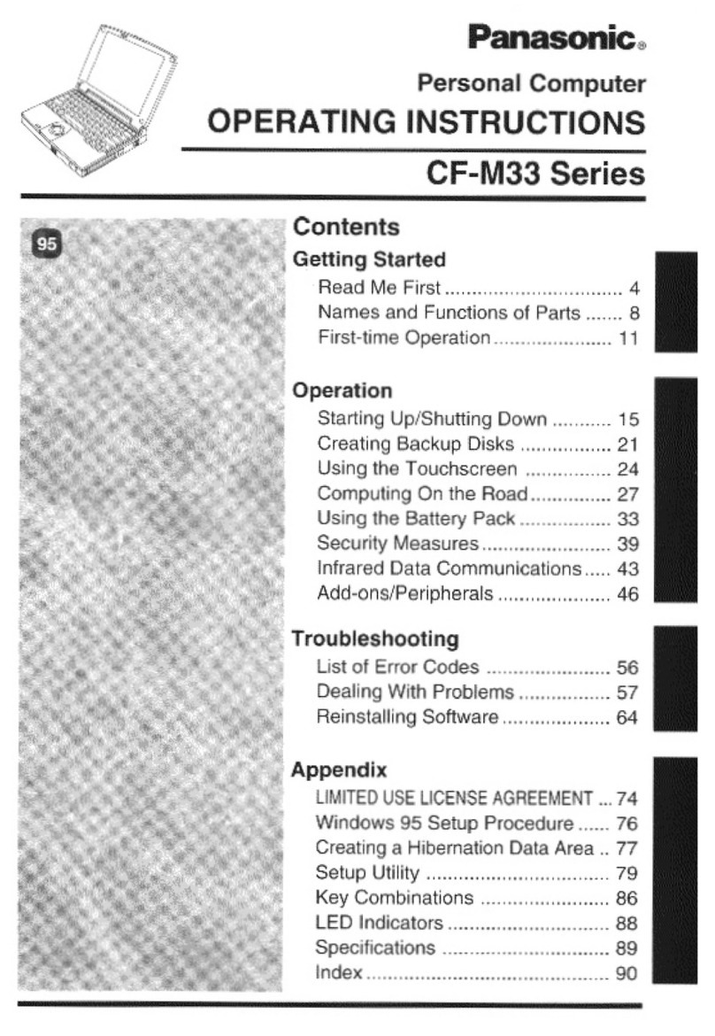 Panasonic Toughbook CF-M33W5M user guide