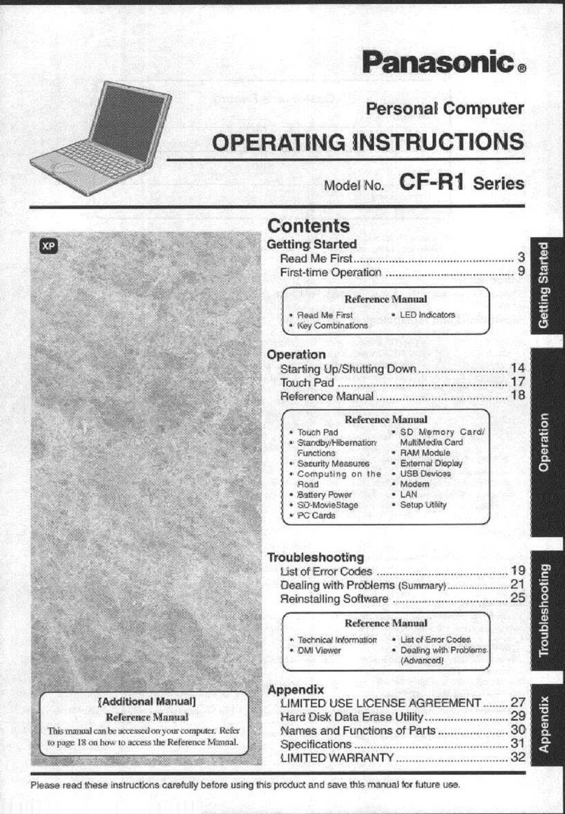 Panasonic Toughbook CF-R1N62ZVKM User manual