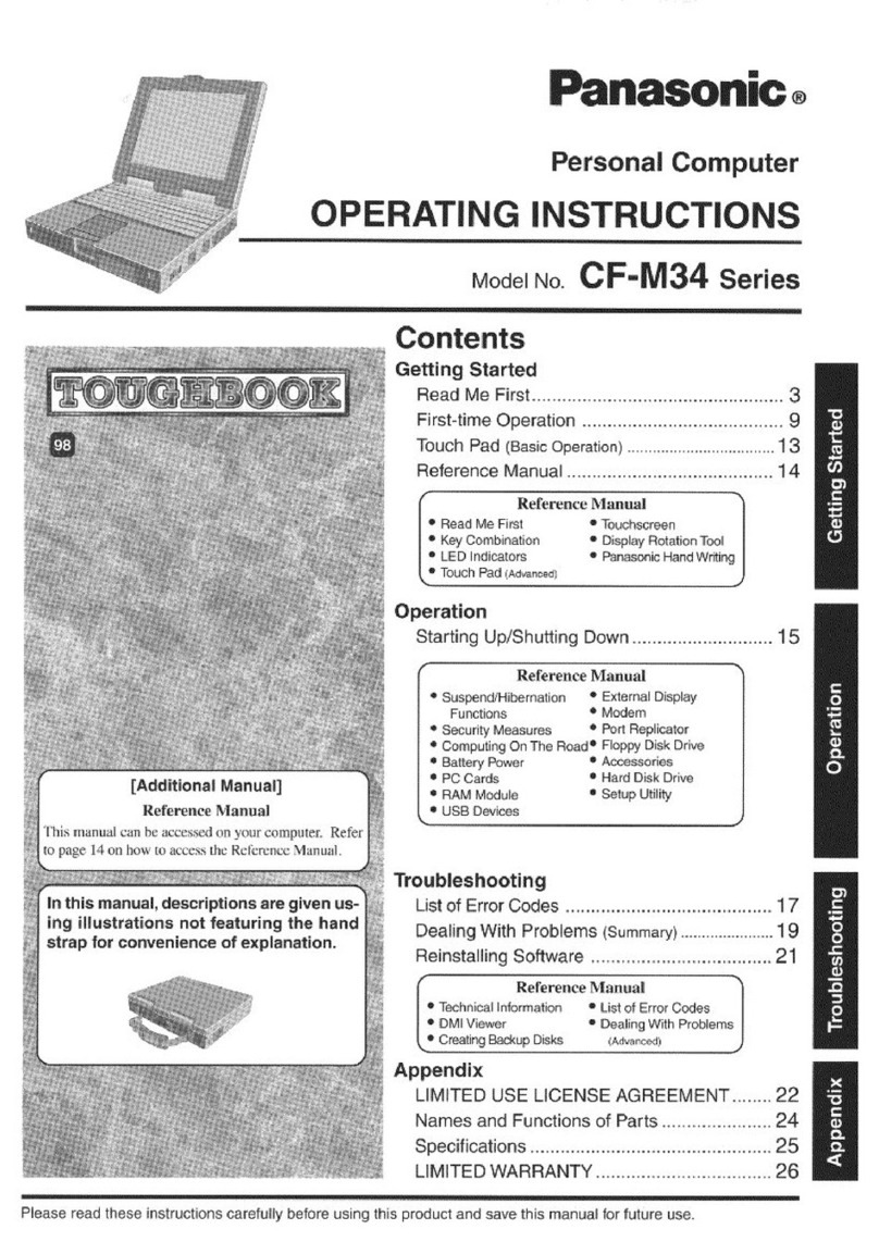 Panasonic Toughbook CF-M34JA2BEM User manual Panasonic Toughbook CF-M34JA2BEM User manual