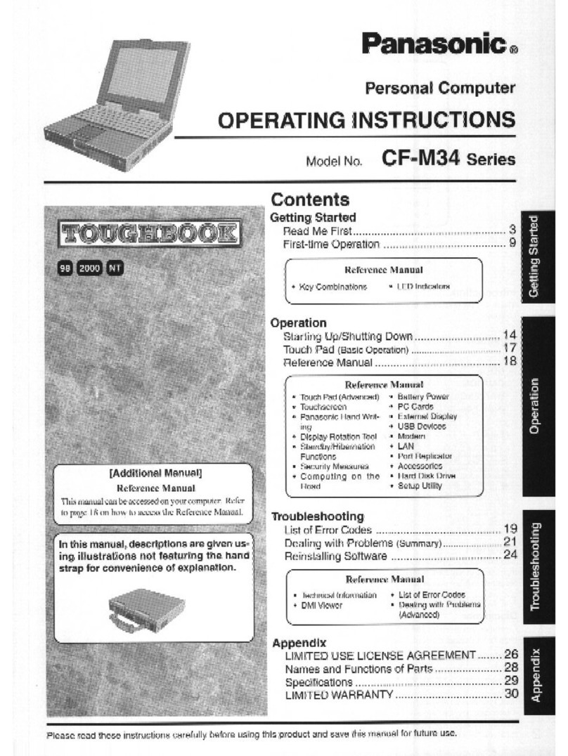 Panasonic Toughbook CF-M34NPFZPM User manual