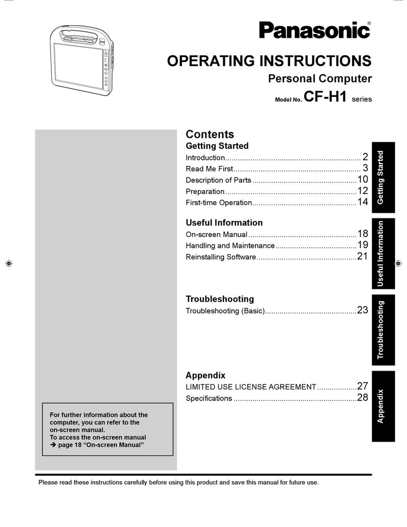 Panasonic Toughbook CF-H1ADBBZCM User manual