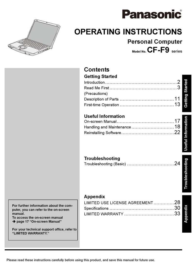 Panasonic Toughbook CF-F9KWH011M operating instructions