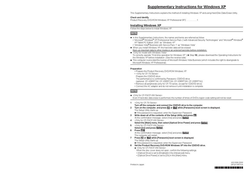 Panasonic Toughbook CF-F8EWDZZAM Manual Panasonic Toughbook CF-F8EWDZZAM Manual
