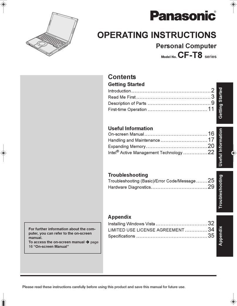 Panasonic Toughbook CF-T8EWDTZ2M operating instructions