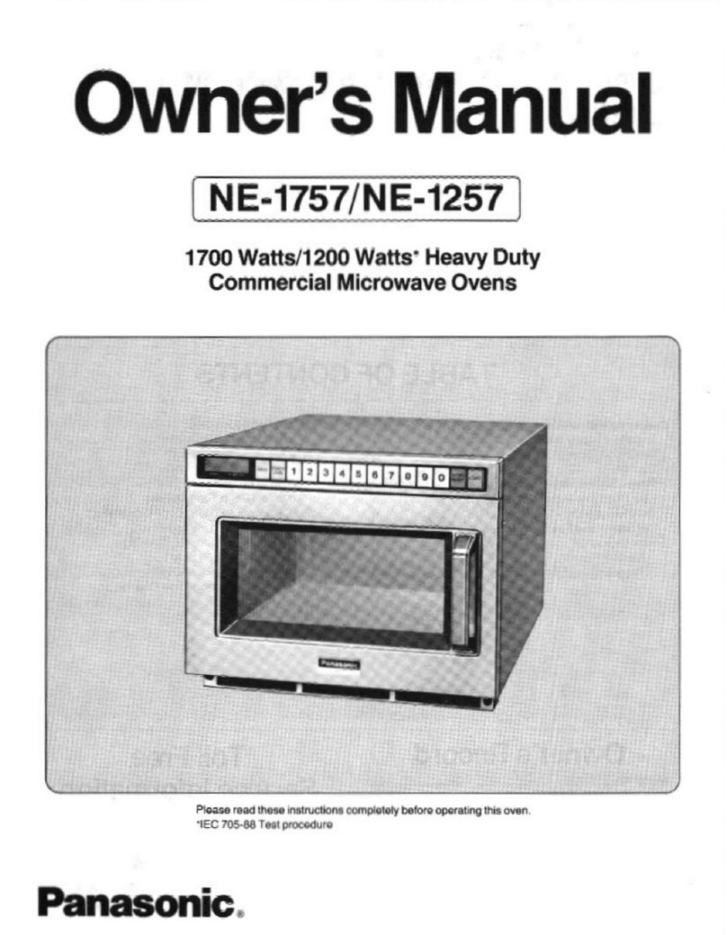 Panasonic NE1257A - COMM. MICROWAVE owner's manual
