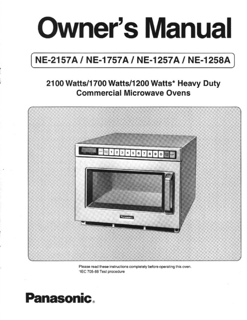 Panasonic NE1257A - COMM. MICROWAVE User manual
