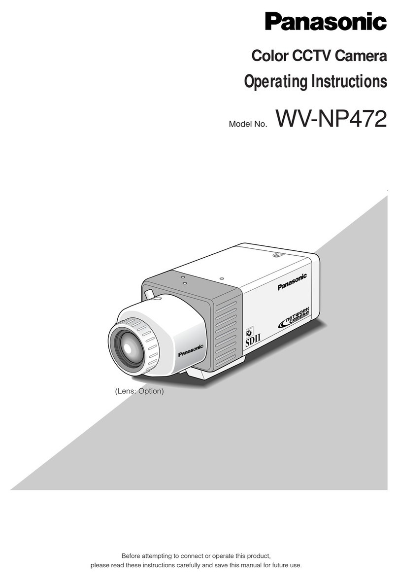 Panasonic WVNP472 - COLOR CCTV CAMERA User manual
