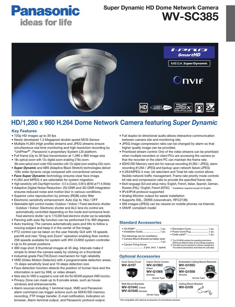 Panasonic WV-SC385 User manual
