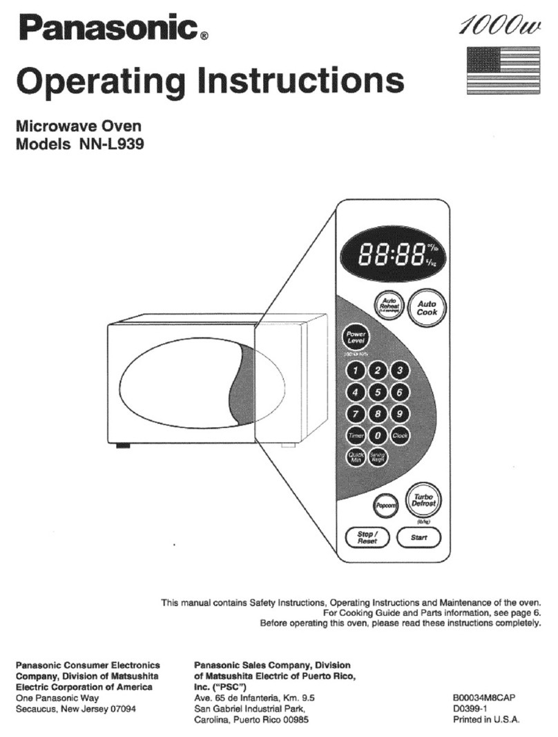 Panasonic NN-L939 User manual Panasonic NN-L939 User manual