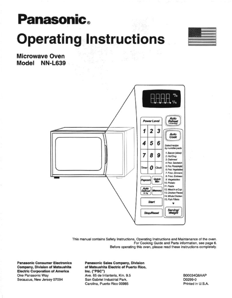Panasonic NN-L639 operating instructions