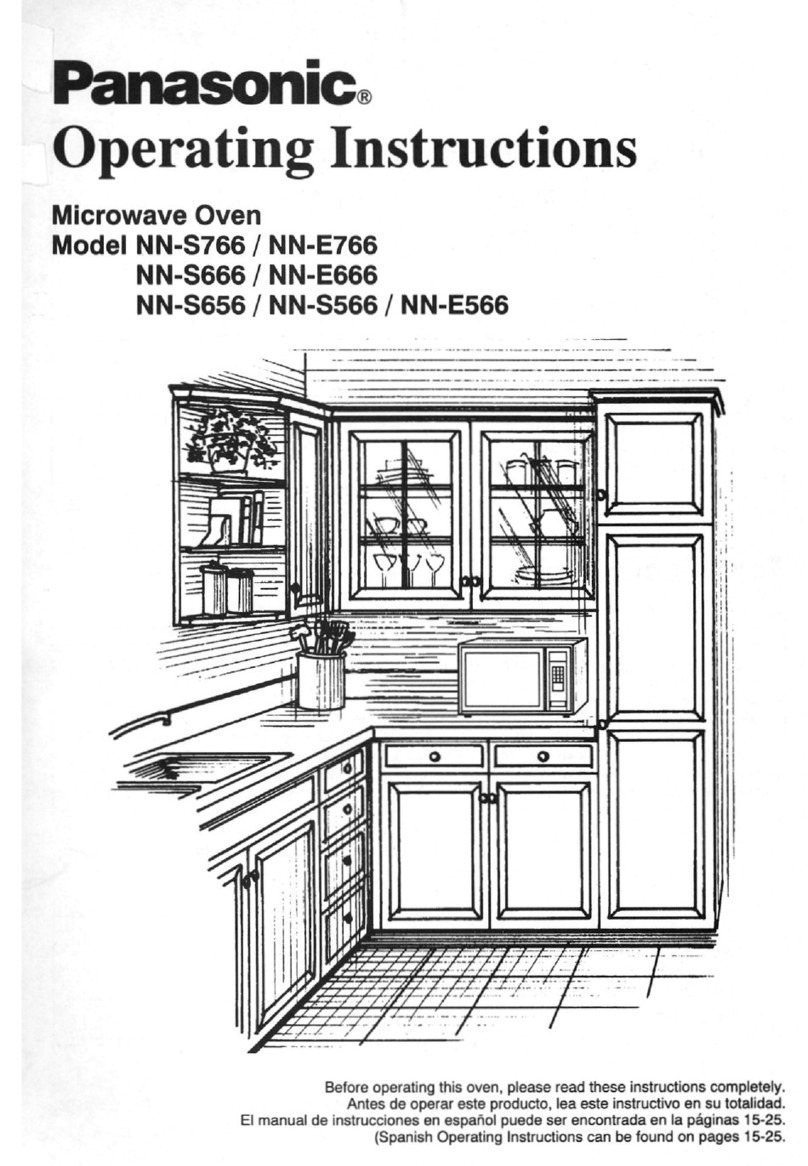 Panasonic NNE566 - MICROWAVE operating instructions