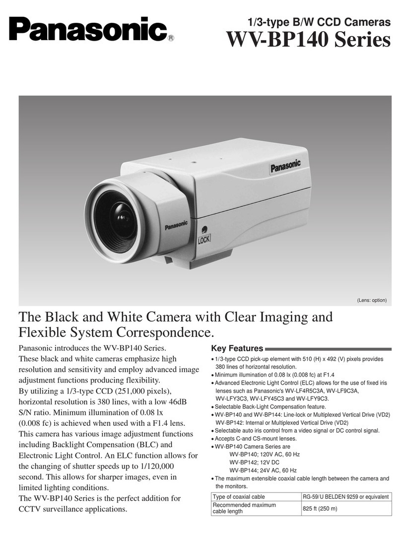 Panasonic WV-BP142 Specifications